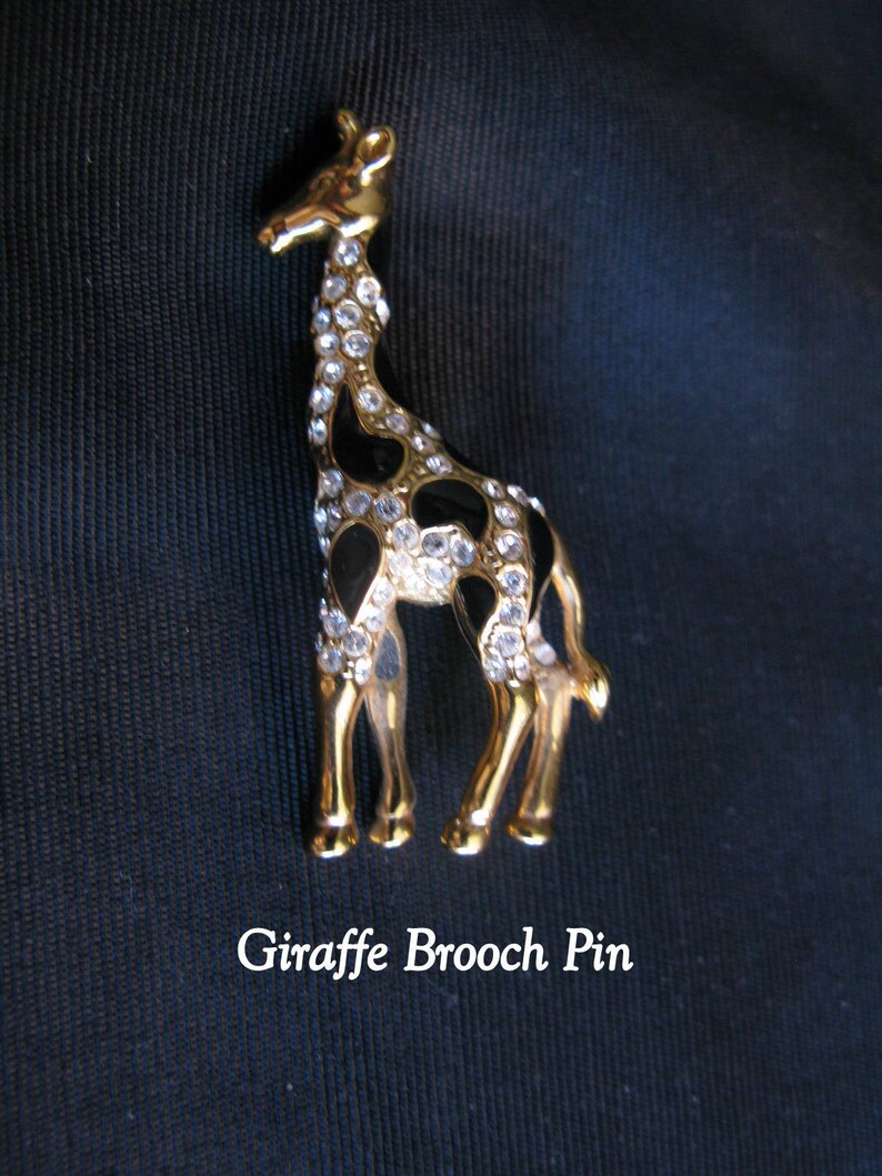 Giraffe Brooch Vintage Giraffe Jewelry Brooch Pin Rhinestone Enamel Brooches Pins Gift image 2