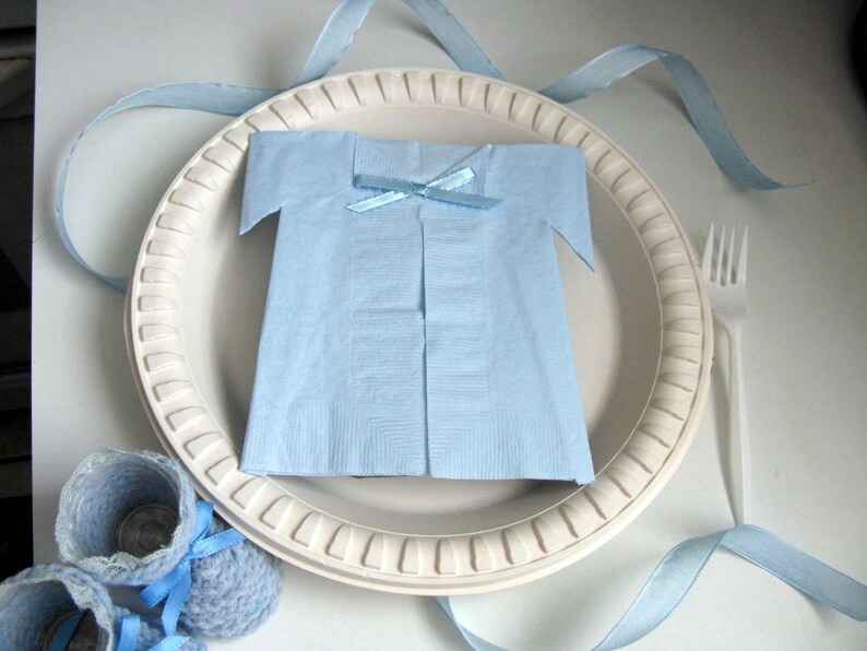 Twin baby shower ideas girl boy theme pink blue decor boy napkins favors select number of napkin Gift image 4