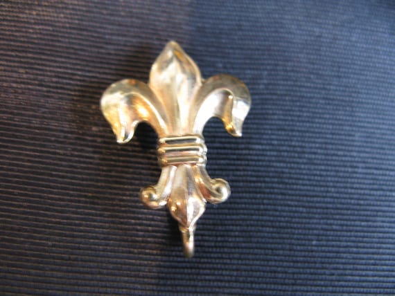 Fleur de Lis Jewelry | Watch Fob Pin Brooch | 195… - image 1