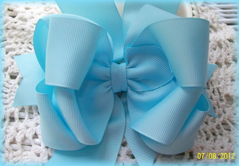 Blue Hair Bow for Babies - wide 2