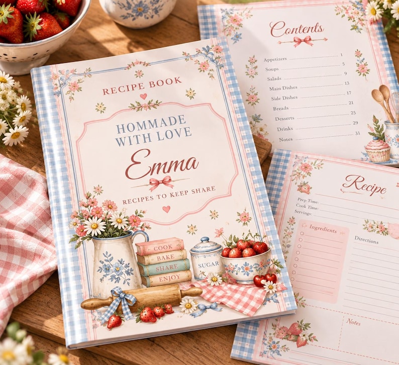 Ricettario vintage personalizzato: diario di cucina di famiglia ...