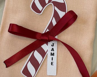 Personalised Candy Cane Place Cards | Christmas Table Settings, Name Tags | Handmade