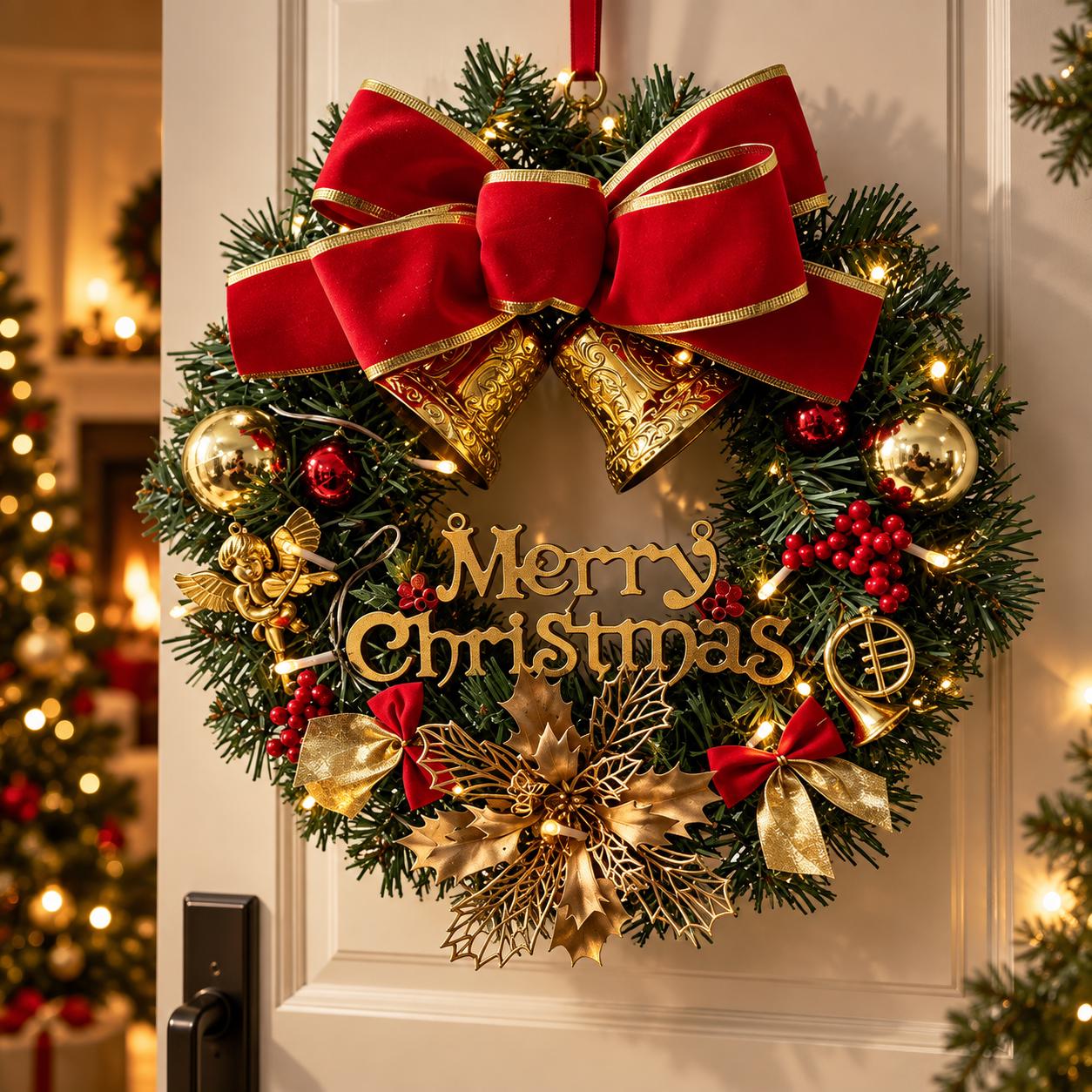 Large Christmas Wreath - Etsy