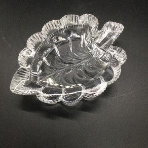 Vintage Crystal Glass Ashtray