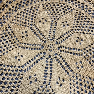 Vintage Round Ecru Doily