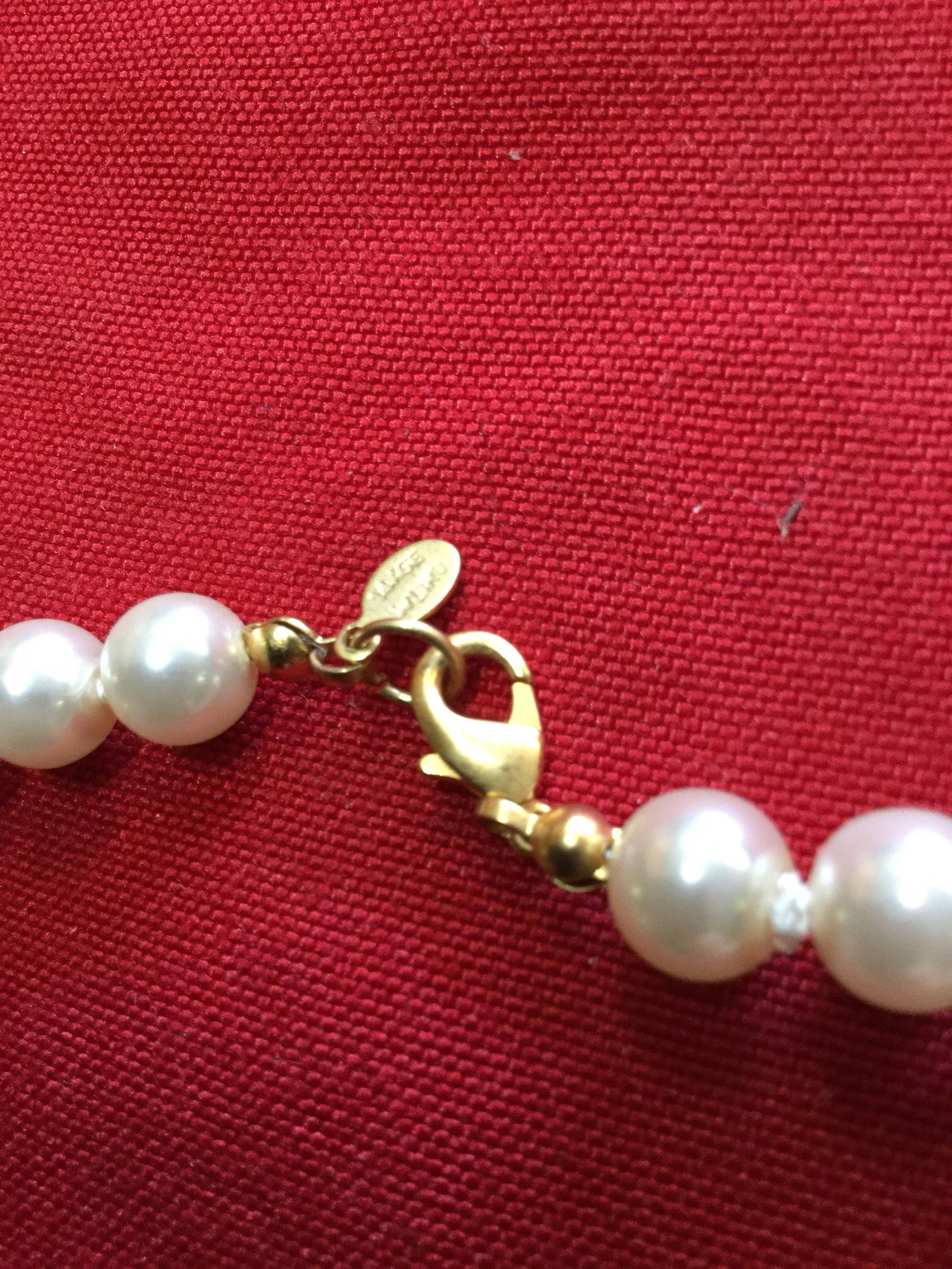 14 K GE Wlind Faux Pearl Necklace Etsy Australia