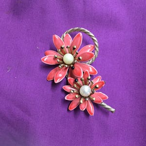 Vintage Judy Lee Enameled Brooch