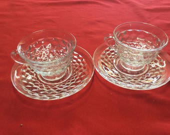 American Glass Cup and Saucer