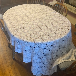 Vintage Crocheted Tablecloth
