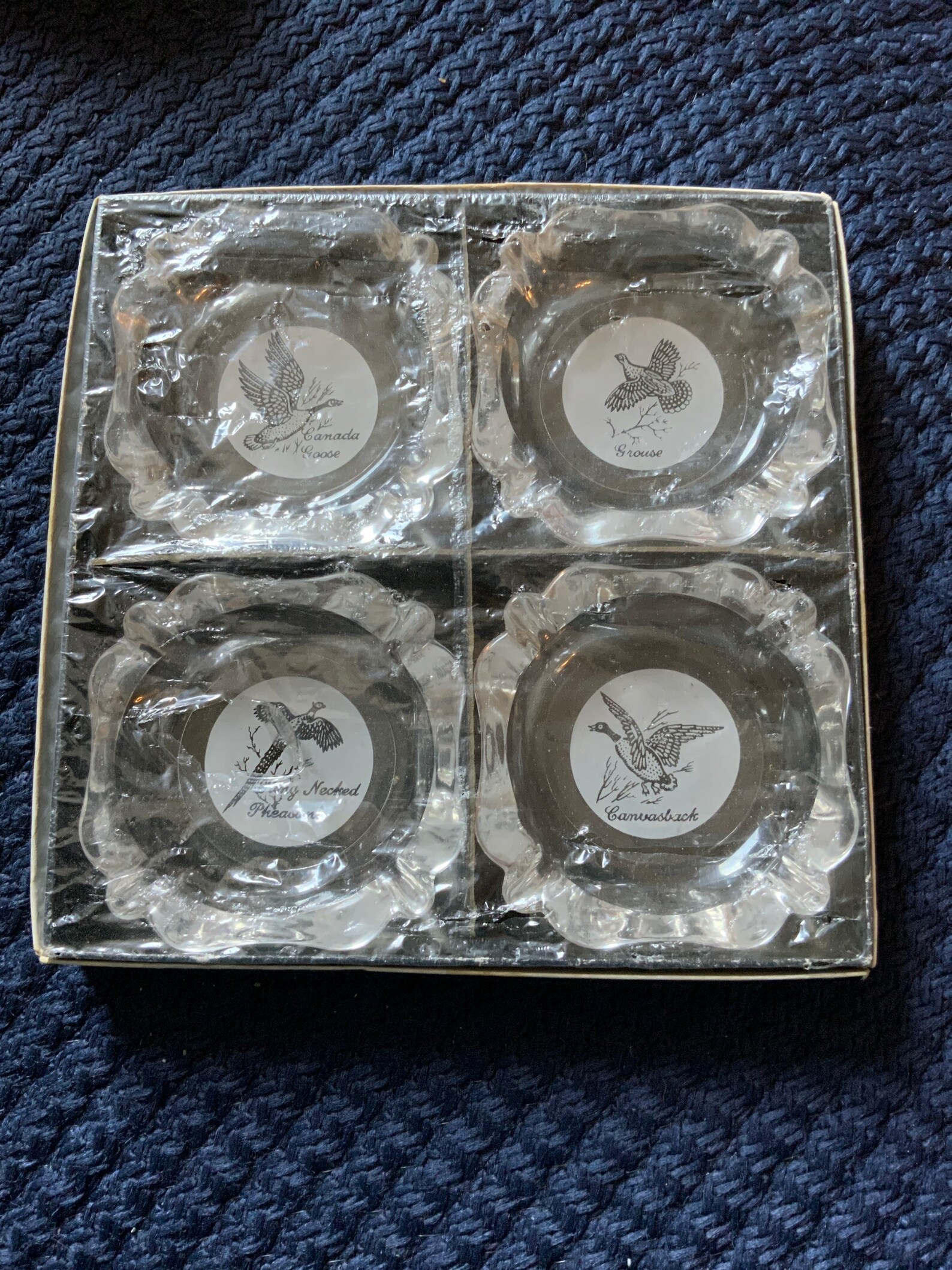 Vintage Federal Glass Ashtray Set Etsy Australia