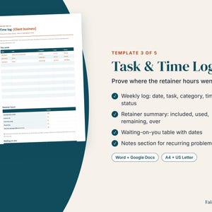 Modèles pour assistant virtuel | Intégration client, proposition tarifaire, suivi du temps, mise à jour hebdomadaire, procédure opérationnelle standard (téléchargement numérique) image 5