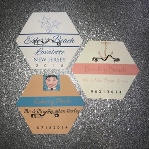 BEACH BADGE Placecards