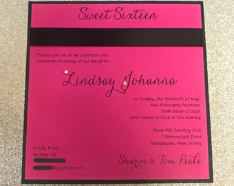 INVITATION Bat Mitzvah or Bar Mitzvah Invitation - Sweet 16 Invitation - Quinceanera Invitation