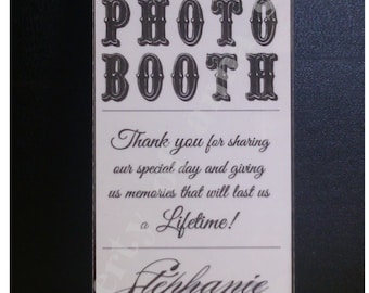 PHOTOBOOTH Frame Insert - Vintage Theme Moustache Wedding Photo Booth Frame Insert - Customized with your theme, colors, fonts, etc