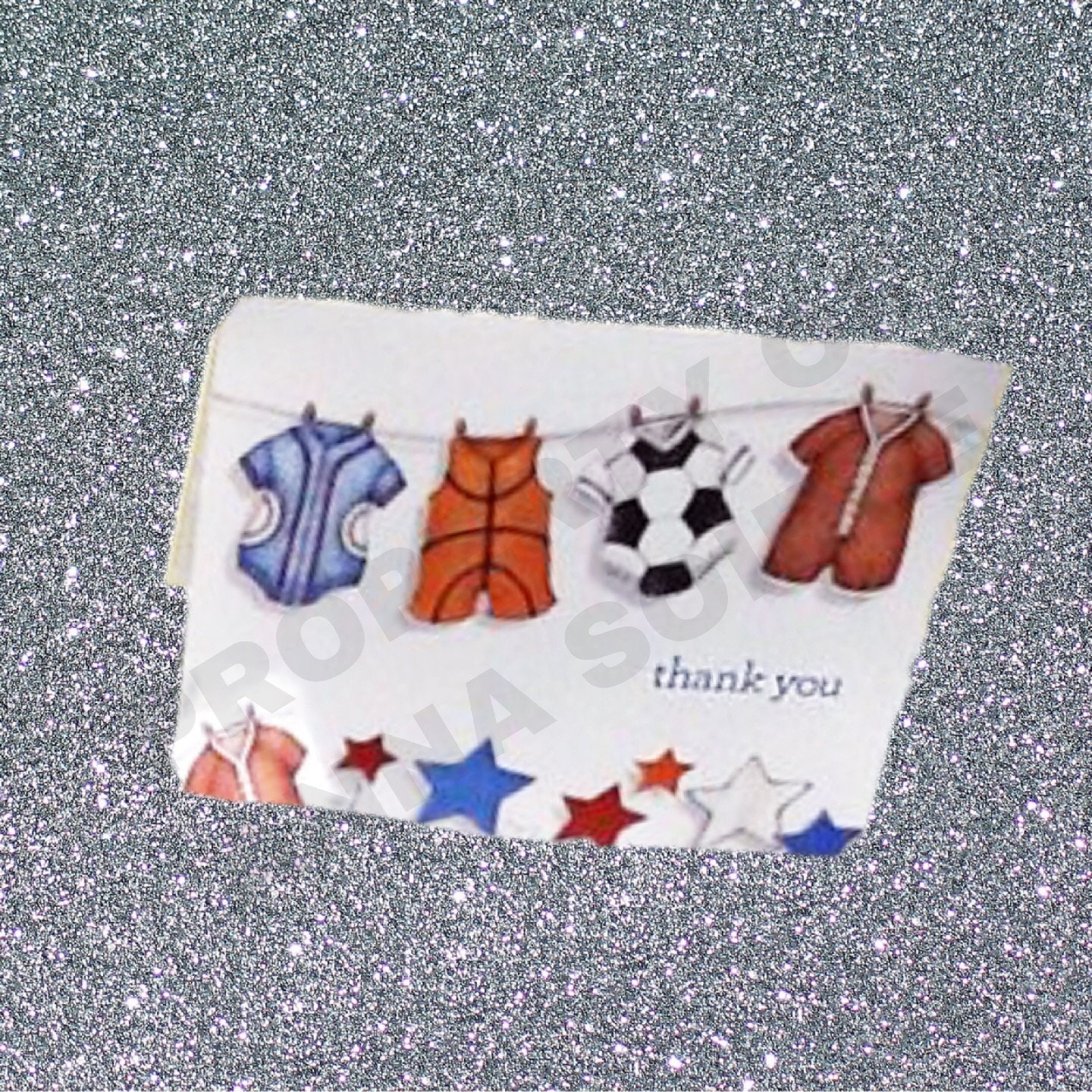 SPORTS THEMED BABY Thank you Cards all stars to Etsy