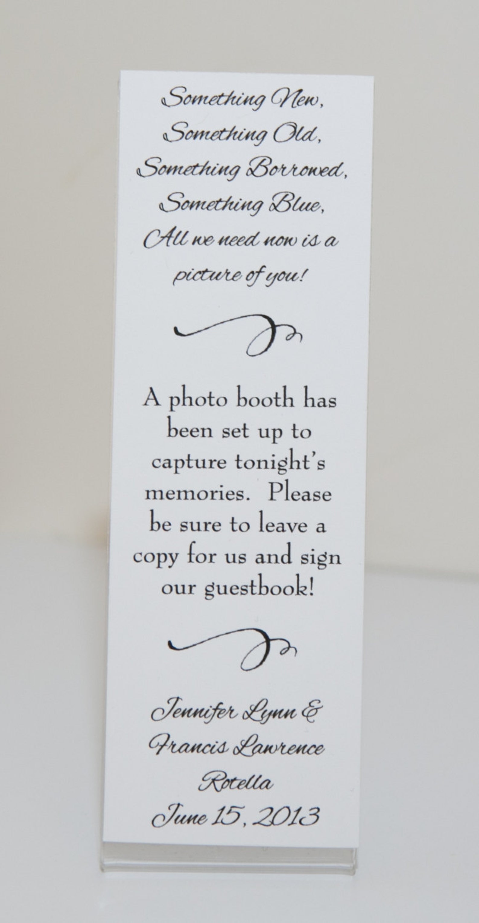 PHOTOBOOTH Frame Insert Wedding Photo Booth Frame Insert Customized