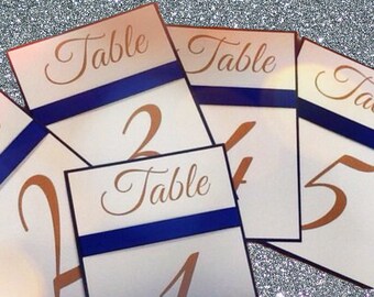 Double Layer TABLE NUMBERS with Ribbon