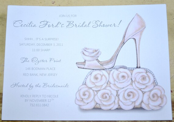 Shoe Bridal Shower Invitations 4