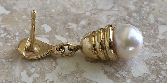 Beautiful High Quality and Classic 14k Pearl Drop… - image 4