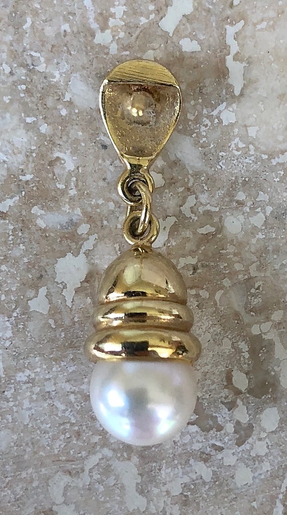 Beautiful High Quality and Classic 14k Pearl Drop… - image 3