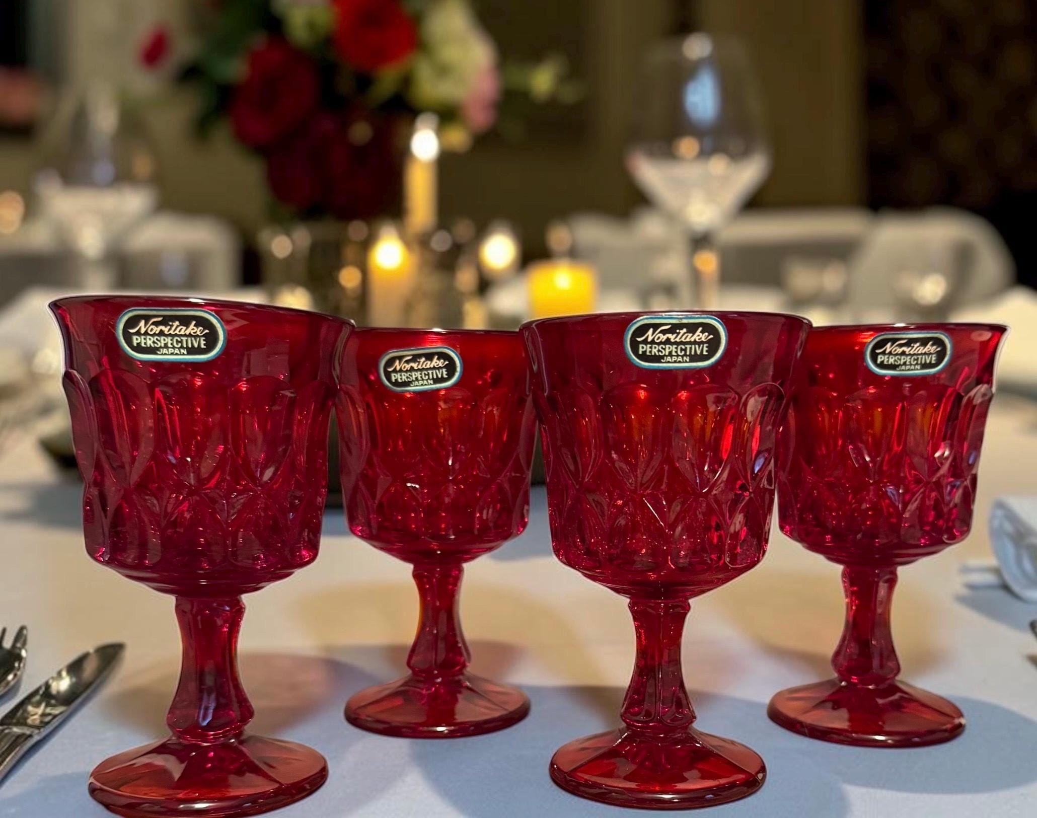 Noritake Perspective Red Wine Goblet - Etsy Noritake Perspective Red Wine Goblet - Etsy