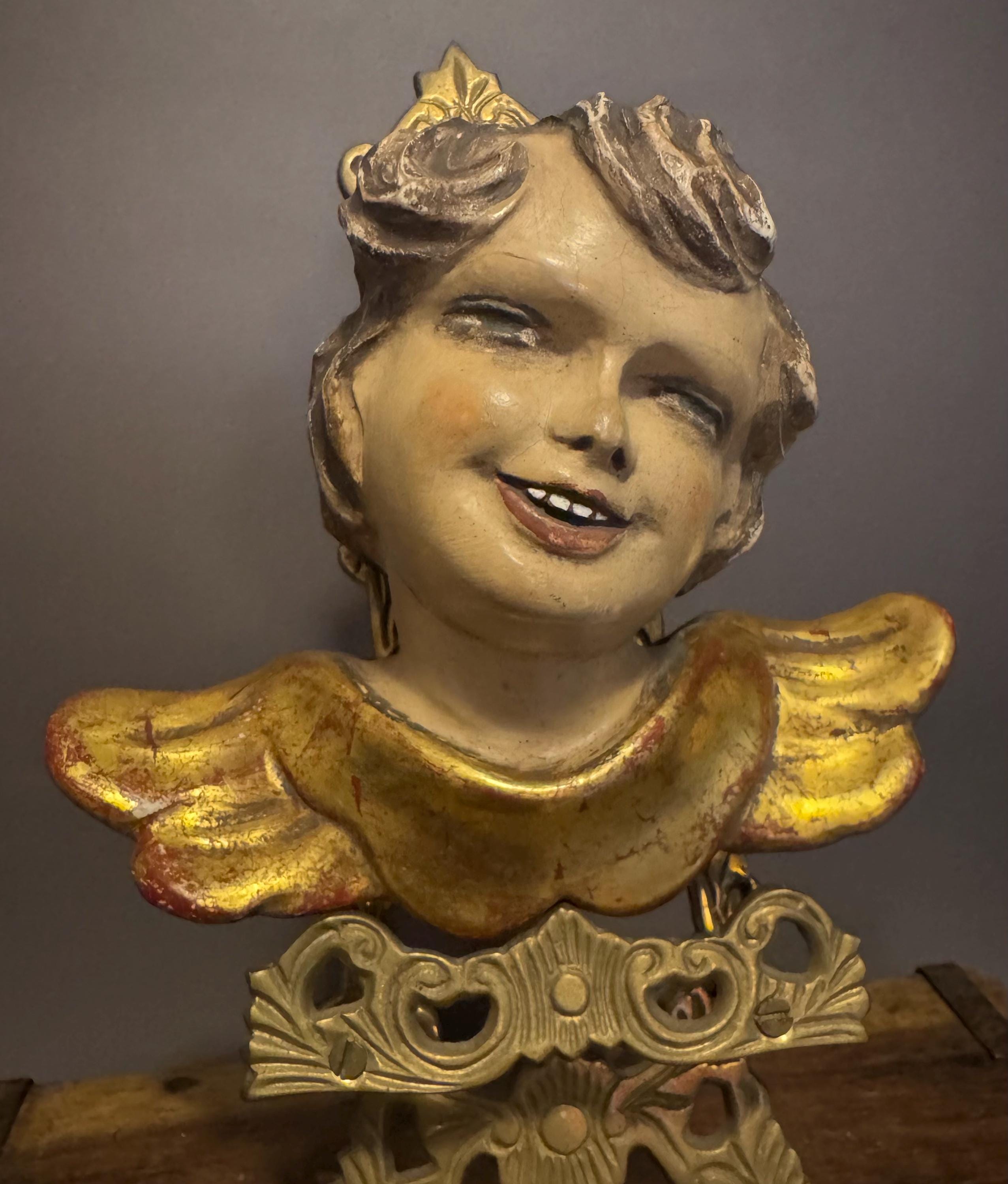 Antique Wood Angel - Etsy