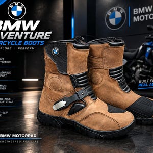 BMW Adventure lädermotorcykelstövlar – Herrutrustning för touringbiker