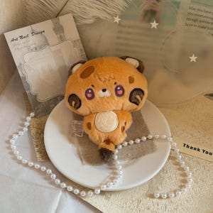 Caleb Leopard Plush Keychain, Love and Deep Space Cute Animal Plush Charm