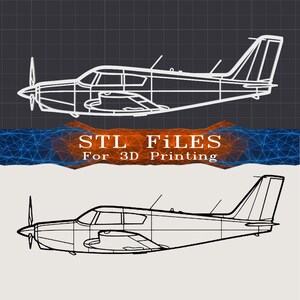 Piper Comanche 250 Airplane Wall Art Stl Files, 3D Print File, Home Decor Stl, 3D Model Decor Digital Download, Aviation Lover Gift