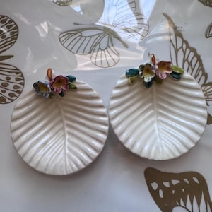 Set of 2 Vintage Italian Pottery Trinket Dishes