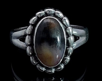 Bell Trading Post Sterling Silver Ring with Landscape Agate