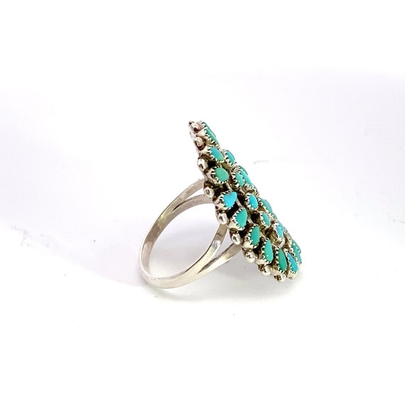 Turquoise Sterling Silver Ring South Western Stat… - image 4