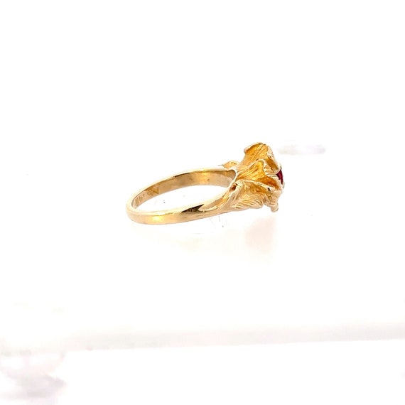 Ruby Diamond 14k Yellow Gold Rose in Bloom Engage… - image 4