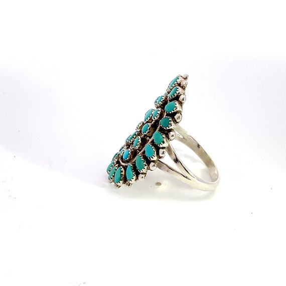 Turquoise Sterling Silver Ring South Western Stat… - image 3