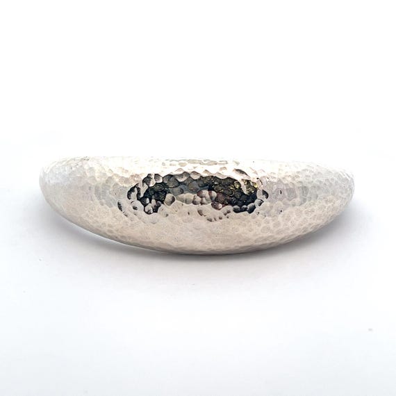 BARSE Sterling Silver Hammered Cuff Bracelet: Domed Artisan Design