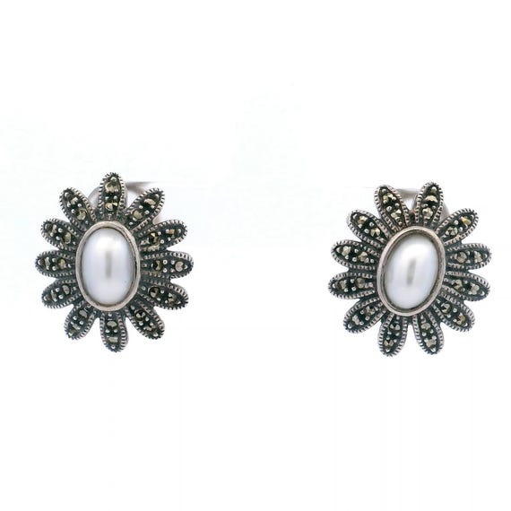 Sterling Silver Marcasite Earrings