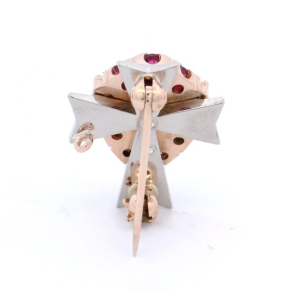 Antique 10k Gold Delta Sigma Lambda Pin: Seed Pea… - image 3