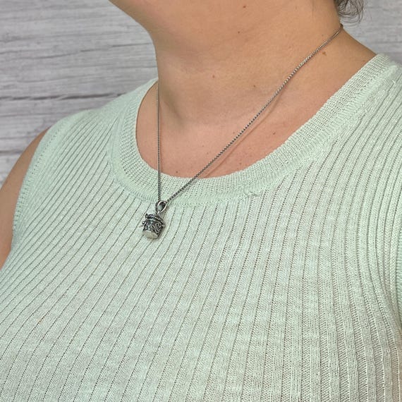 Sterling Silver Hidden Compartment Heart Locket C… - image 7