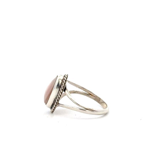 Sterling Silver Pink Mother of Pearl Ring: Elegan… - image 4