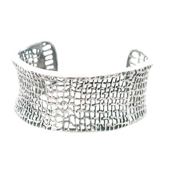 Retired Silpada Sterling Silver Mesh Cuff