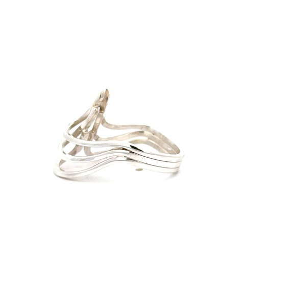 Sterling Silver 3D Wave Ring - Size 7 - image 3