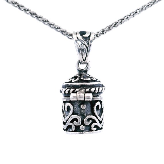 Sterling Silver Hidden Compartment Heart Locket C… - image 3