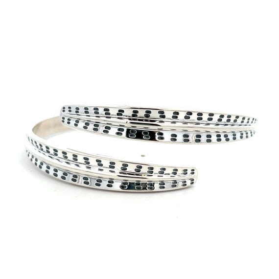 Sterling Silver Scandinavian Vintage David Andersen Norway Viking Bypass Saga Arm Cuff Bracelet