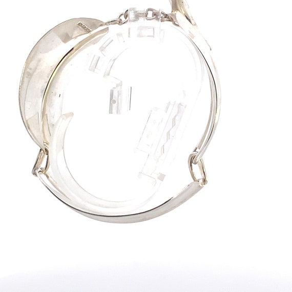 Sterling Silver Linked Bracelet Leaf Wave Design … - image 2