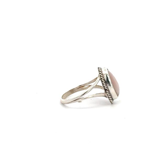 Sterling Silver Pink Mother of Pearl Ring: Elegan… - image 3