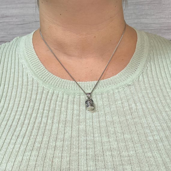 Sterling Silver Hidden Compartment Heart Locket C… - image 6