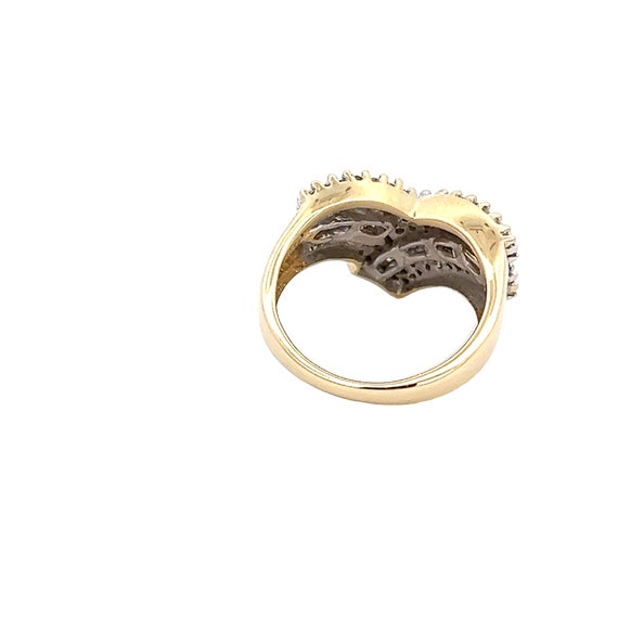 3/4 Carat Diamond Chevron Ring 10k Yellow Gold Ba… - image 3