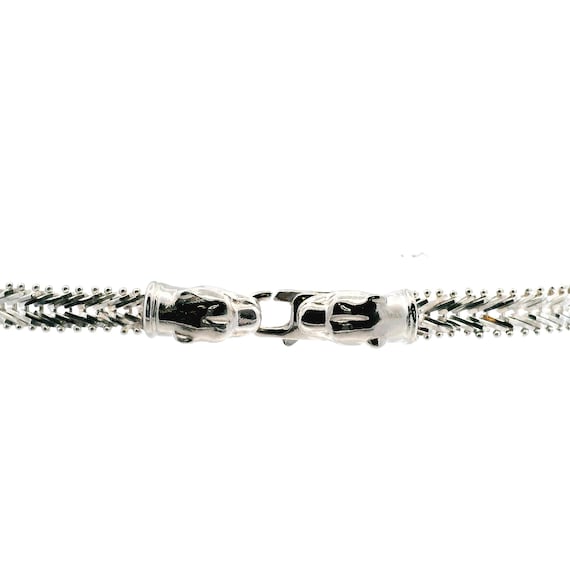 Sterling Silver Flat Chevron Puma Bracelet