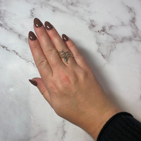 Sterling Silver 3D Wave Ring - Size 7 - image 5