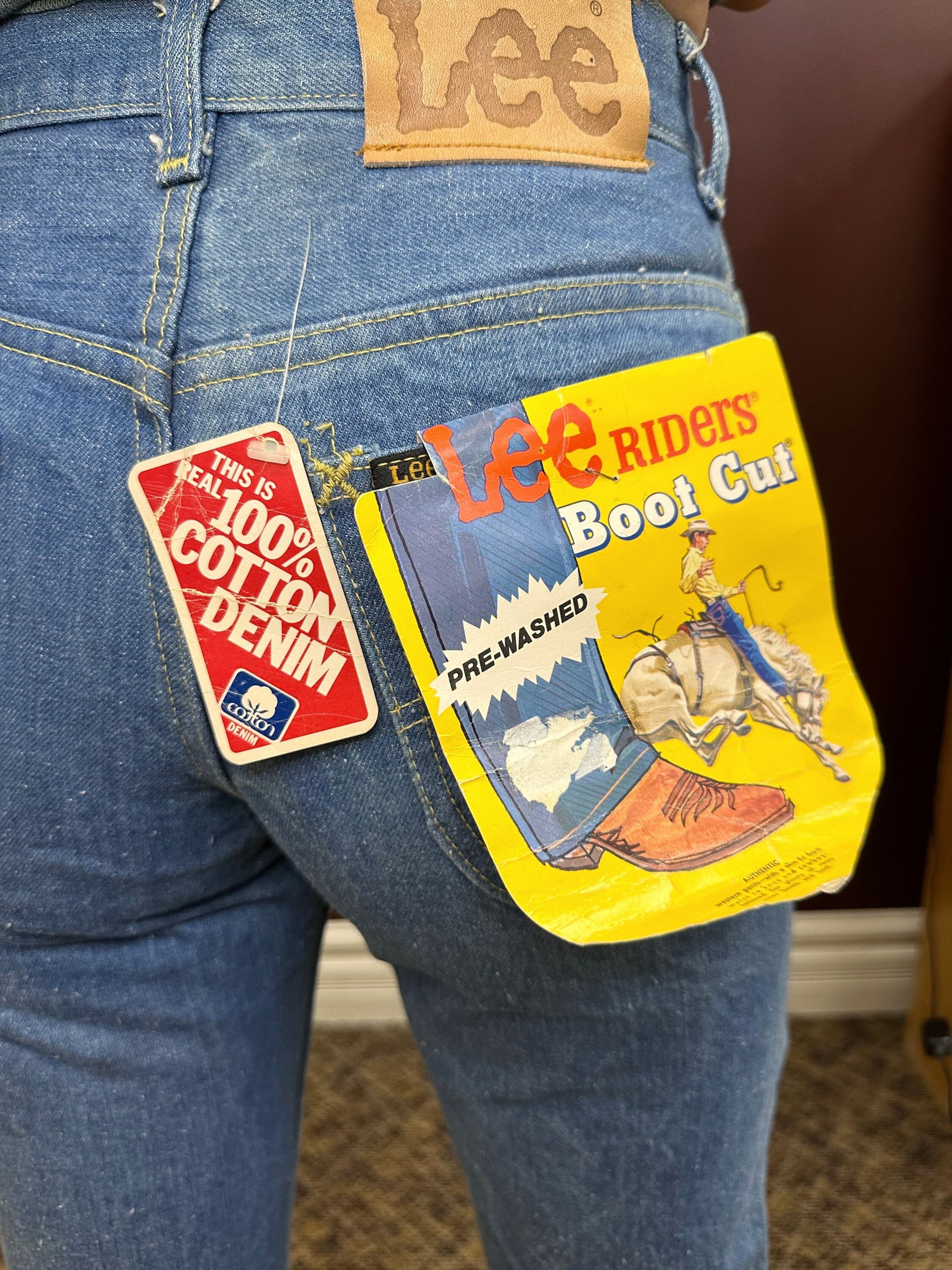 Vintage 1970s Lee Boot Cut Rider Light Wash Jeans- Genuine Vintage 1970s Lee Boot Cut Rider Light Wash Jeans- Genuine